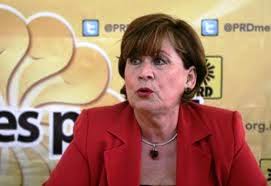 t la presidenta del prd rosa delia de bcs
