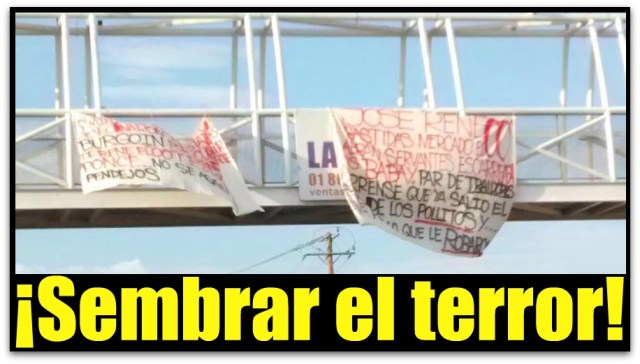 1 a narcomensajes en el puente de la ocho